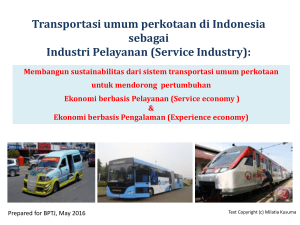 Transportasi umum perkotaan di Indonesia sebagai Industri