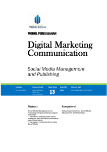 Social Media Management and Publishing