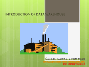 data warehousing and data mining - E