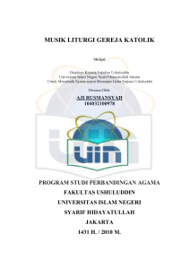 musik liturgi gereja katolik - Institutional Repository UIN Syarif