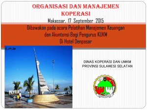 Manajemen Koperasi - Dinas Koperasi dan UMKM Provinsi