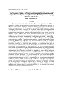 Lantanida Journal, Vol. 1 No. 1, 2014 Penerapan Model Mengajar