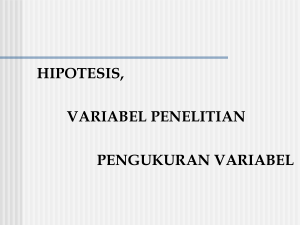 HIPOTESIS, VARIABEL PENELITIAN PENGUKURAN VARIABEL