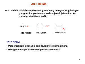 reaksi eliminasi alkil halida