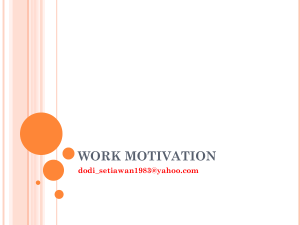 work motivation - E