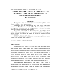 73 anammox: suatu proses baru dalam daur nitrogen yang