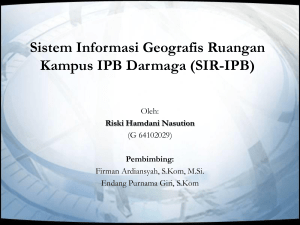 Sistem Informasi Geografis Ruangan kampus IPB