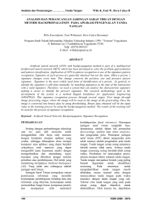 analisis dan perancangan jaringan saraf tiruan