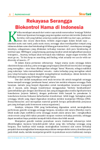 Rekayasa Serangga Biokontrol Hama di indonesia