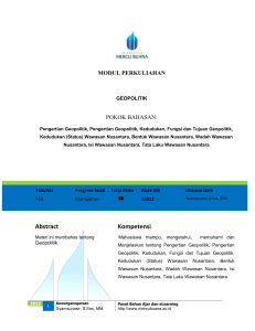 I. Implementasi Wawasan Nusantara