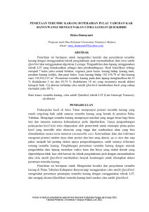 PEMETAAN TERUMBU KARANG DI PERAIRAN PULAU TABUHAN