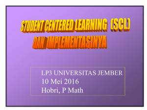 Model Pembelajaran SCL - lp3@unej
