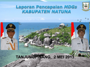 Pencapaian MDGs Kabupaten Natuna
