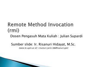 Remote Method Invocation (rmi)