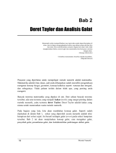 BAb- 02 Deret Taylor dan Analisis Galat