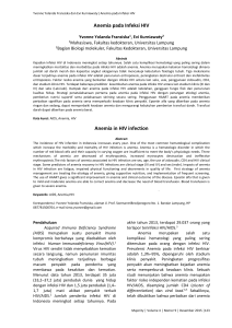 Anemia pada Infeksi HIV Anemia in HIV infection