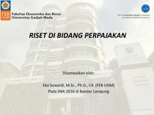 riset di bidang perpajakan