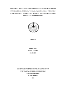 implementasi statuta roma 1998 tentang mahkamah pidana