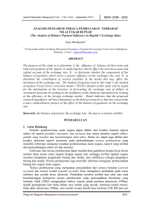 123X 225 ANALISIS PENGARUH NERACA PEMBAYARAN