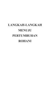 langkah-langkah menuju pertumbuhan rohani