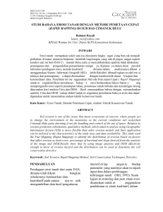 STUDI BAHAYA EROSI TANAH DENGAN METODE