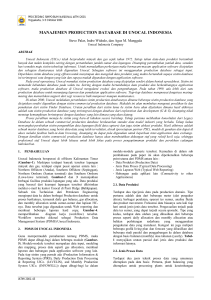 manajemen production database di unocal indonesia