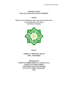 konsep nafsu dalam agama islam dan buddha oleh : amirul fahmi