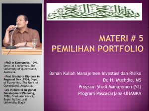 materi # 1 pengertian investasi - Manajemen Investasi dan Risiko