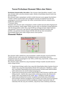 Perbedaan Ekonomi Mikro dan Makro