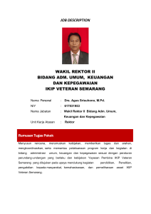 job description wakil rektor ii bidang adm. umum, keuangan dan