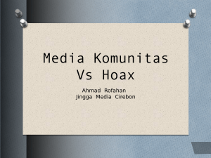 Media Komunitas Vs Hoax