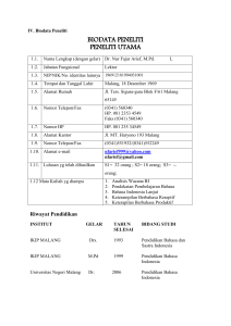 Biodata - Magister Pendidikan Bahasa Indonesia