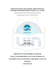 Efektivitas Ekstrak Jahe - Institutional Repository UIN Syarif