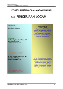 PENGERJAAN LOGAM - Pendidikan Teknologi