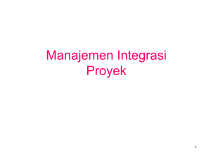 Manajemen Integrasi Proyek