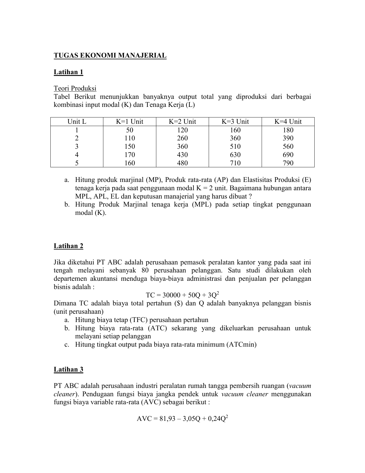 Contoh Soal Untuk Bahan Ujian Akhir Semester 2007