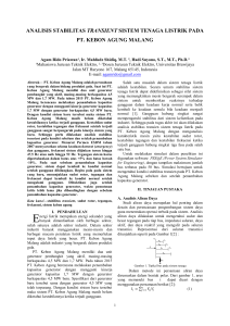 analisis stabilitas transient sistem tenaga listrik pada