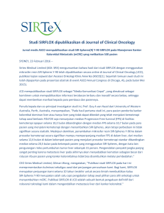 Studi SIRFLOX dipublikasikan di Journal of Clinical Oncology