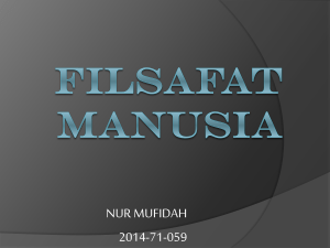filsafat manusia - nur mufidah (201471059)