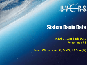 P01 IK203 Sistem Basis Data