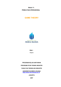 game theory - Universitas Mercu Buana