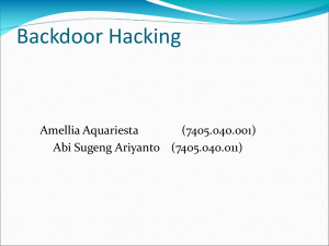 Backdoor Hacking