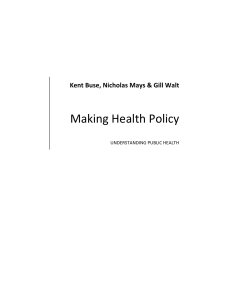 Making Health Policy - Pusat Analisis Determinan Dan Kesehatan