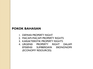 property rights dan ekonomi kelembagaan