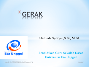 Gerak (P-4) - Soflynda - Universitas Esa Unggul