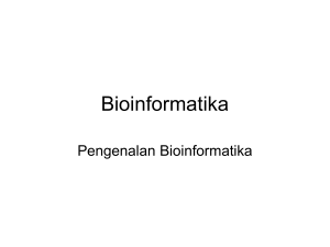 Bioinformatika1 Sejarah