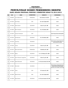 PENUNJUKAN DOSEN PEMBIMBING SKRIPSI