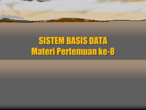 sistem basis data dan sistem berorientasi objek