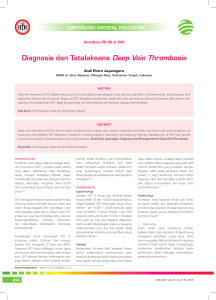 Diagnosis dan Tatalaksana Deep Vein Thrombosis