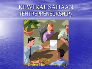 kewirausahaan (entrepreneurship)